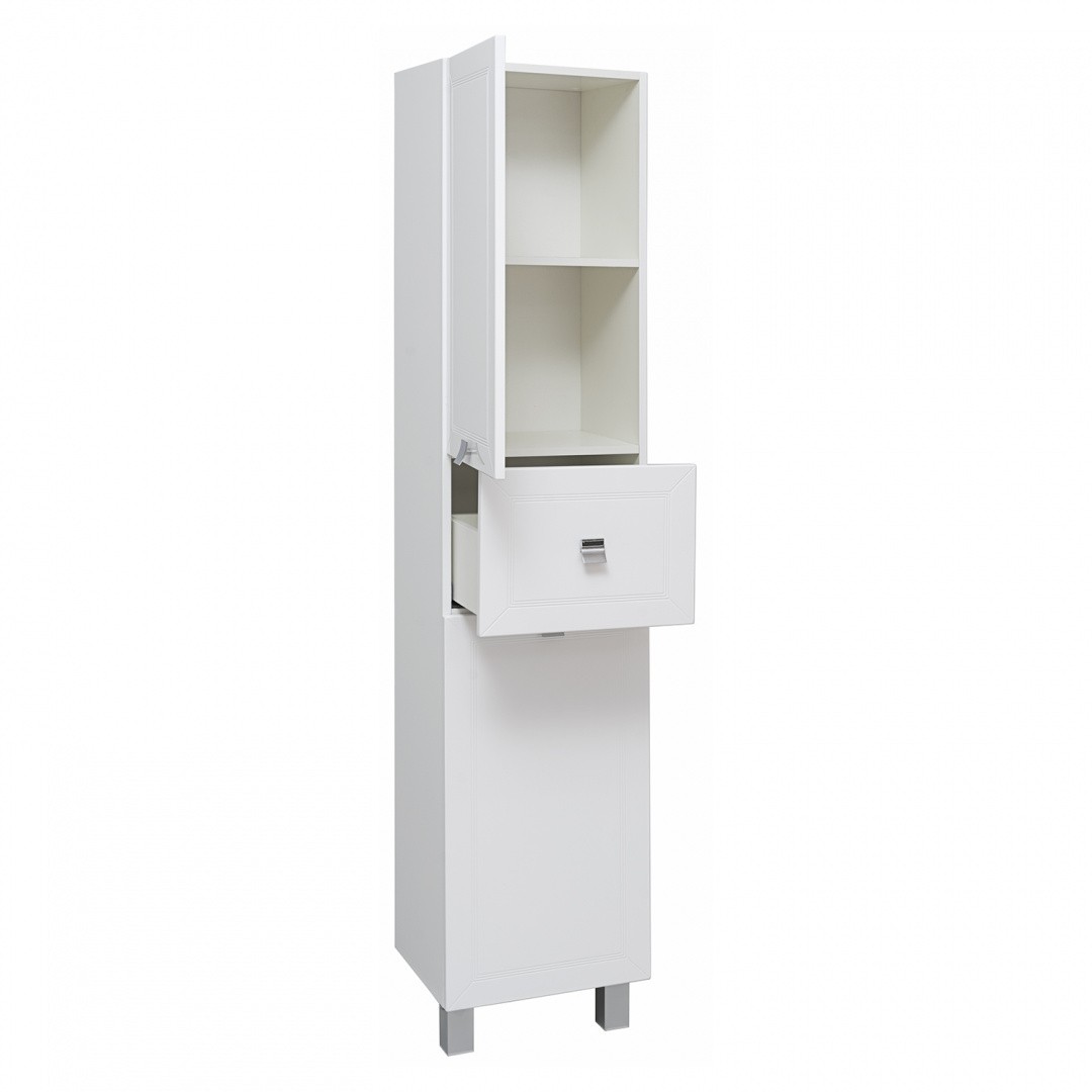 Приобрести шкаф-пенал напольный ostin 40см. с корзиной левый