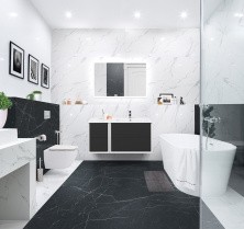 Cezares Тумба подвесная с раковиной BELLAGIO 106 см Grafite, правосторонняя, графит 54715