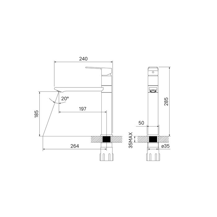 Приобрести iddis смеситель для раковины edifice 285мм, высокий, хром, edisb00i05