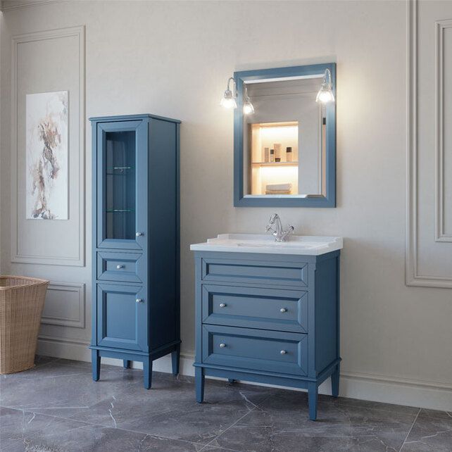 Приобрести caprigo тумба с раковиной jardin 70 см, голубая, эмаль