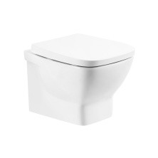 BelBagno Унитаз безободковый подвесной LAGO с сиденьем дюропласт, микролифт, белый BB128CH/BB128SC