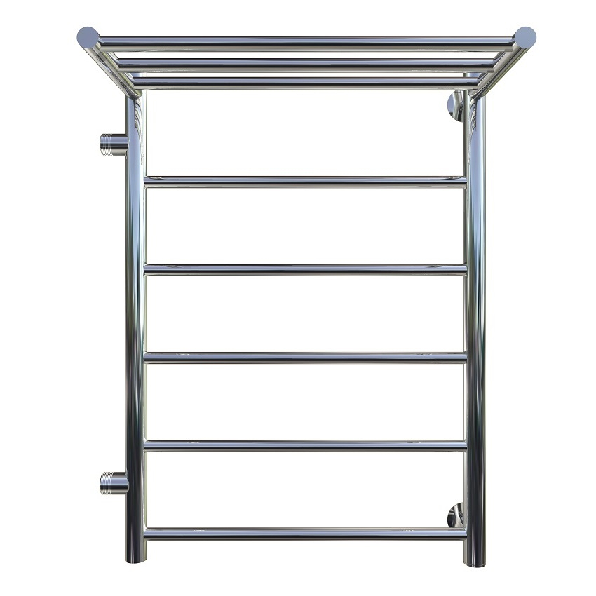 Приобрести тругор водяной полотенцесушитель аспект п6 400х800 мм l пм1 с полкой и боковым подводом, хром 00-00017332