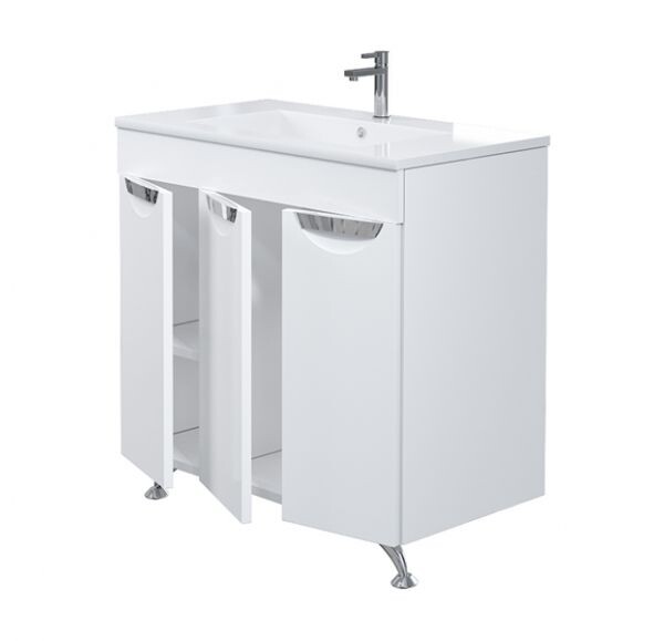 Приобрести mirsant тумба напольная камилла quadro 80 см с раковиной next 80, белая ут000031227