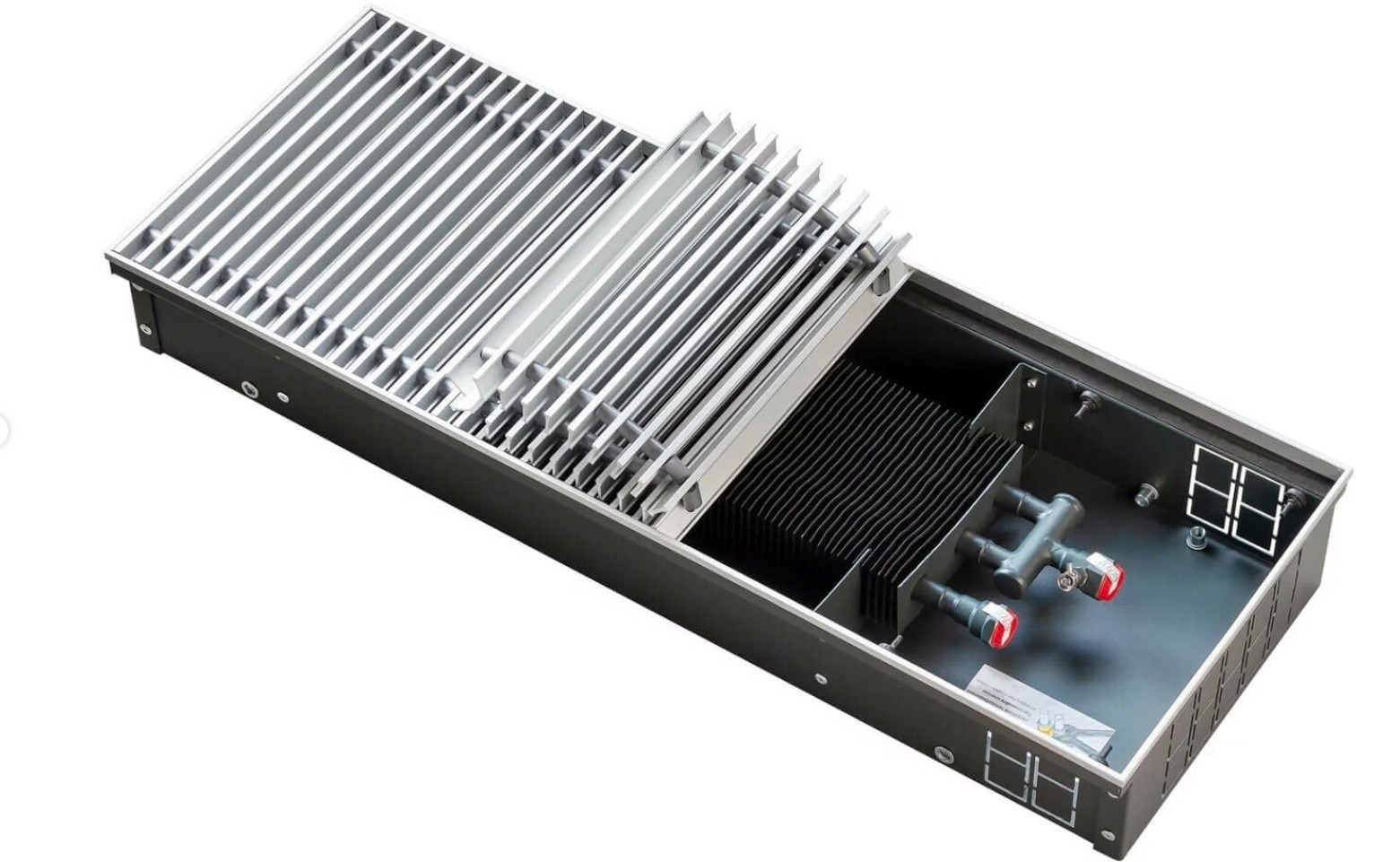 Приобрести techno внутрипольный радиатор usual kvz 200-85-1100, без решетки, 32561