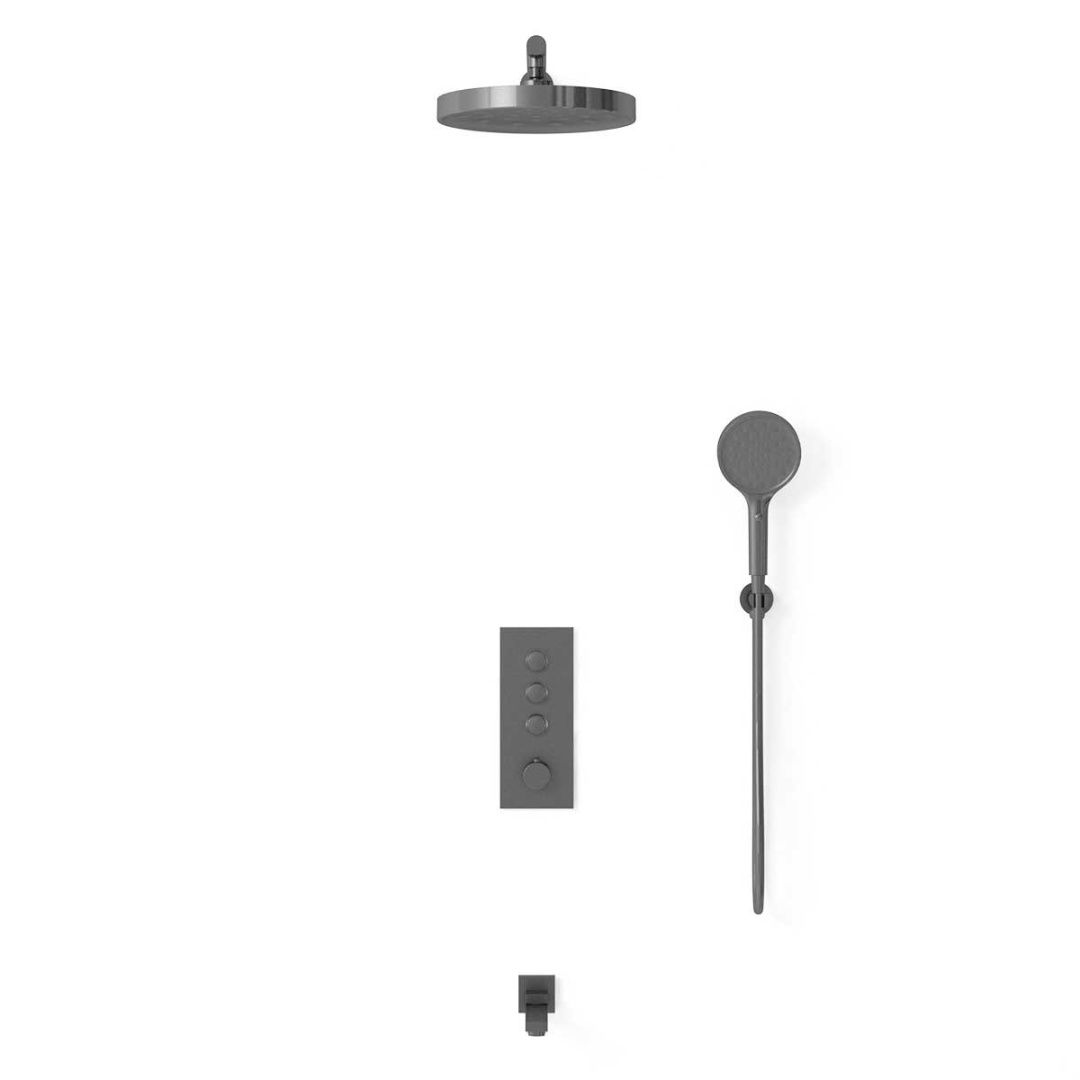 Приобрести vincea встраиваемая душевая система с термостатом, оружейная сталь vsfw-432t1gm