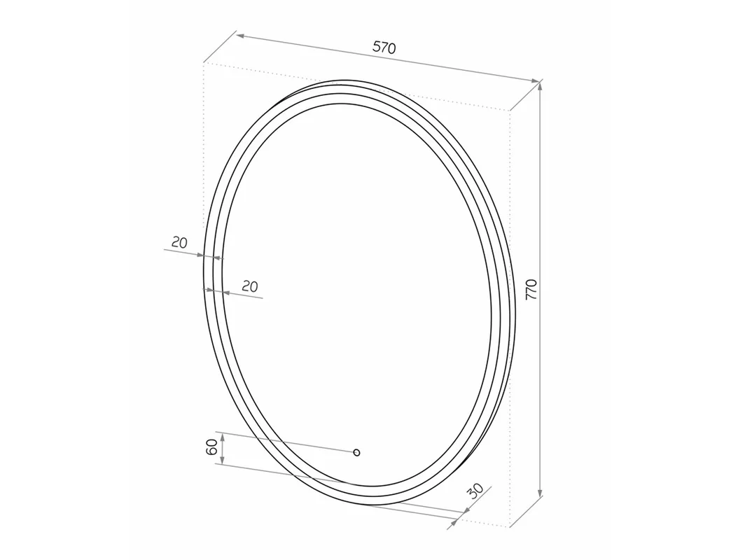 Приобрести continent зеркало с подсветкой verso 57х77 см, белое