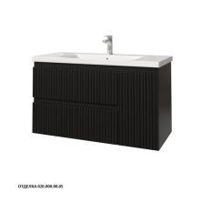 Caprigo Тумба с раковиной FORTE-Smalty TYPE 100 см, правая, черная