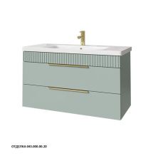 Caprigo Тумба с раковиной MONBAR-Smalty 100 см, бирюзовая, эмаль