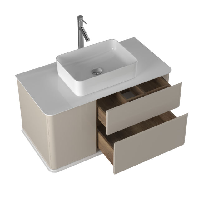 Приобрести briz тумба подвесная latte 100 см, бежевая, т20-100