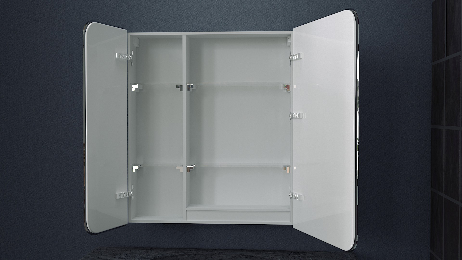 Приобрести azario зеркало-шкаф adriana 1л 700х800 c подсветкой и диммером cs00072835