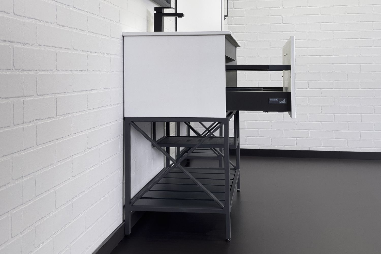 Приобрести сomforty тумба со столешницей и раковиной "бредфорд-75" белый/графит