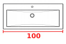 Встраиваемая раковина 100 см и более