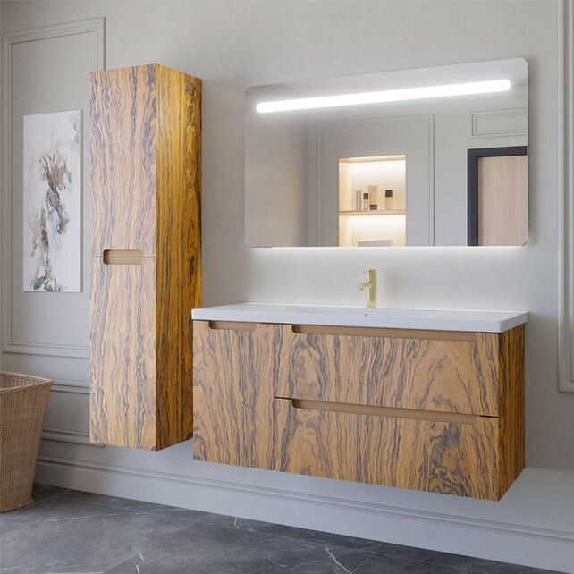 Приобрести caprigo тумба с раковиной termin-albero 120 см, левая, палисандр, шпон