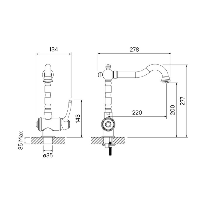 Приобрести iddis смеситель для кухни oldie 277мм, бронза oldbrl0i05