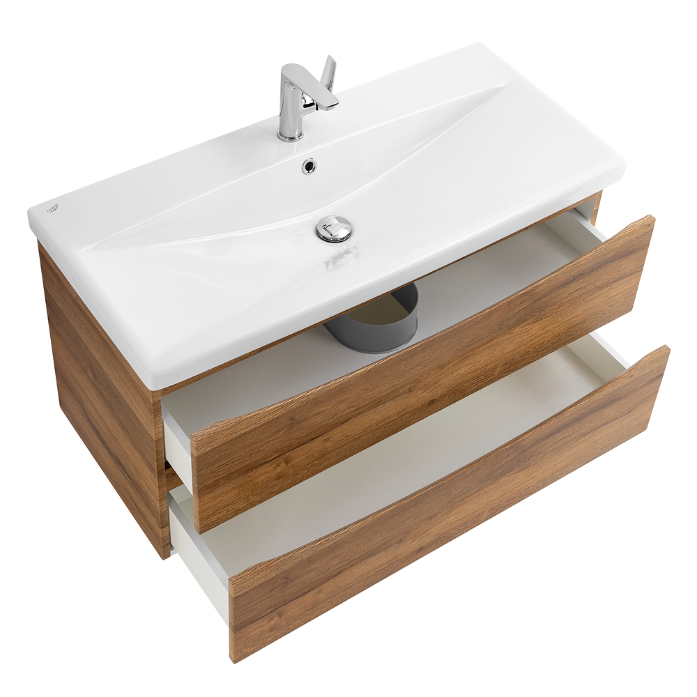 Приобрести belbagno тумба с раковиной marino-cer 100 см, подвесная rovere rustico, белая раковина