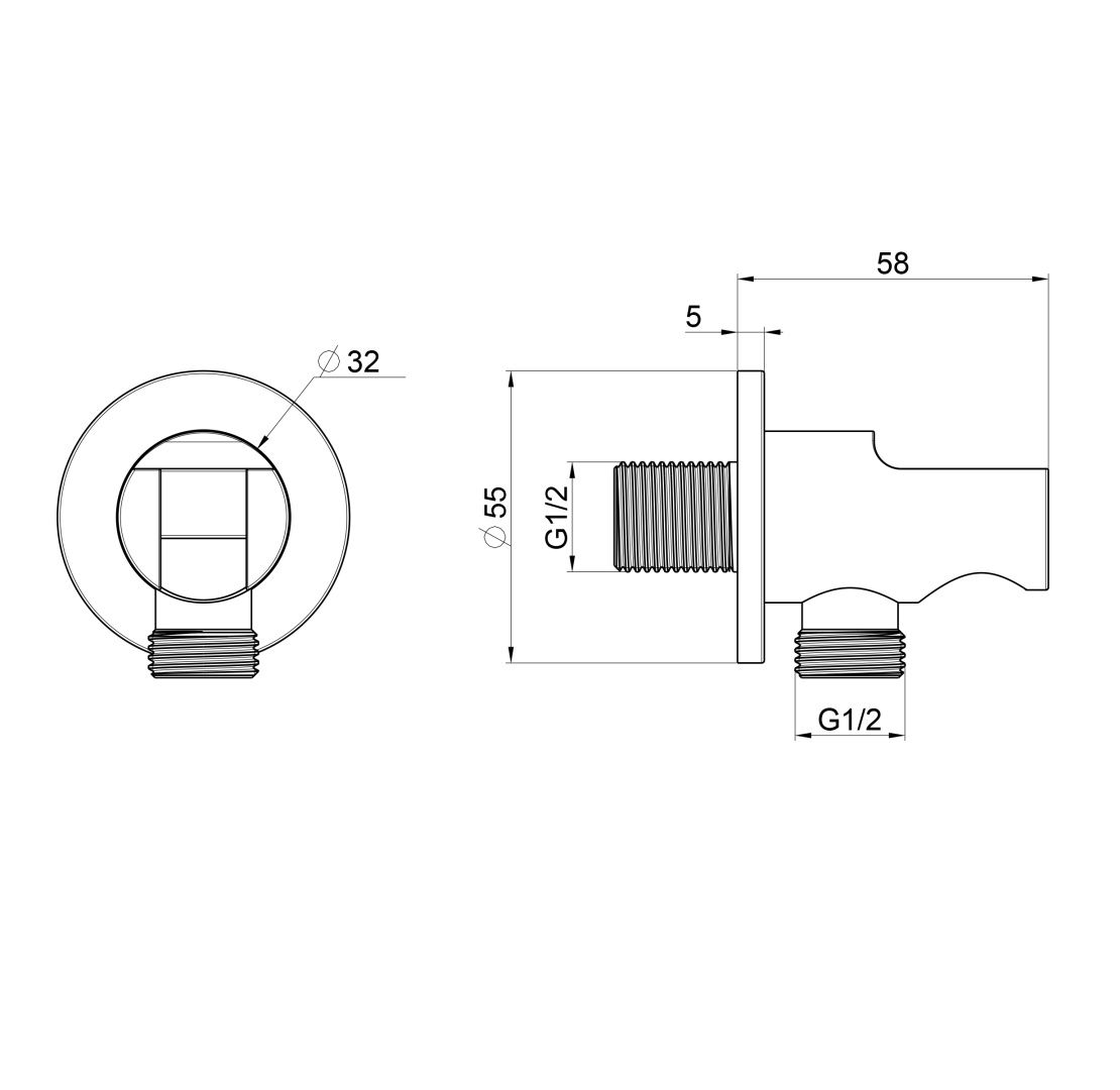 Приобрести шланговое подключение с держателем wonzon & woghand, брашированное золото (ww-hz2319-bg)