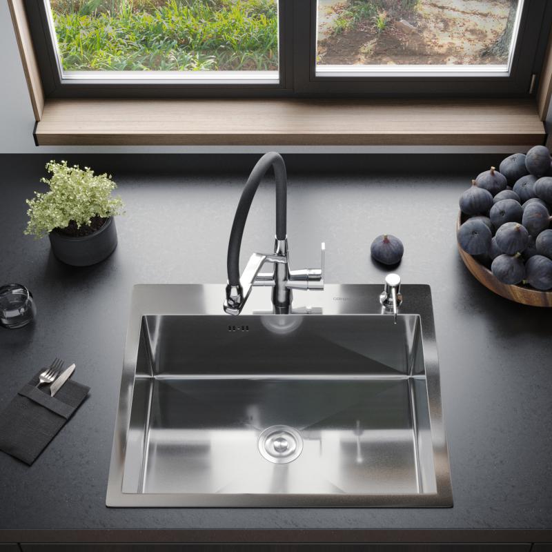 Приобрести gerhans кухонная мойка 60х50 см, сатин