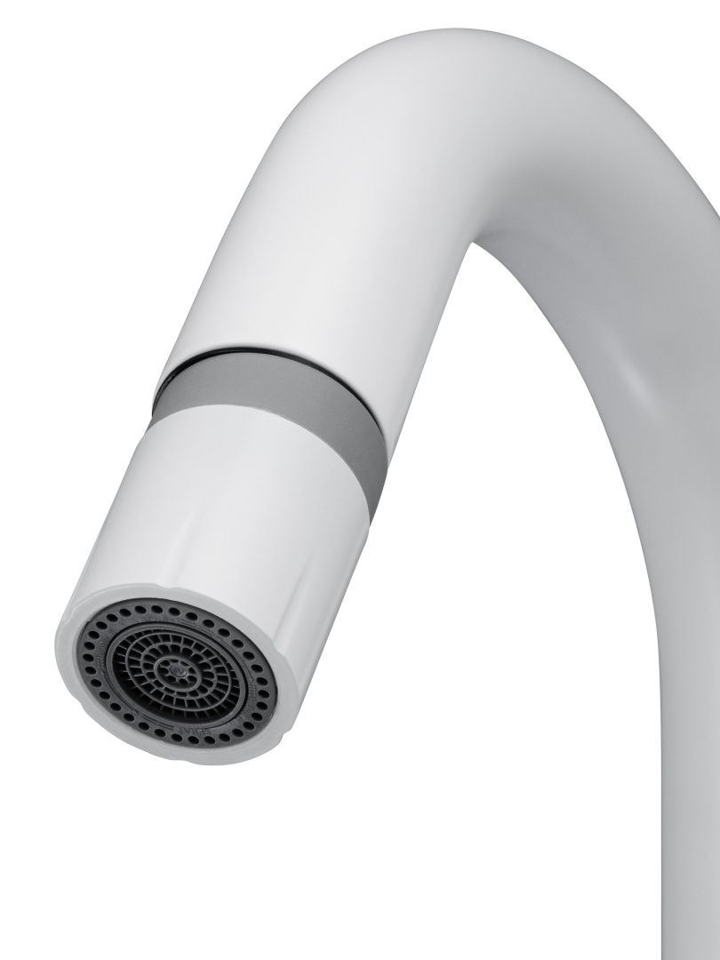 Приобрести смеситель для раковины с выдвижным изливом wonzon & woghand, белый матовый (ww-fe01l212-mw)