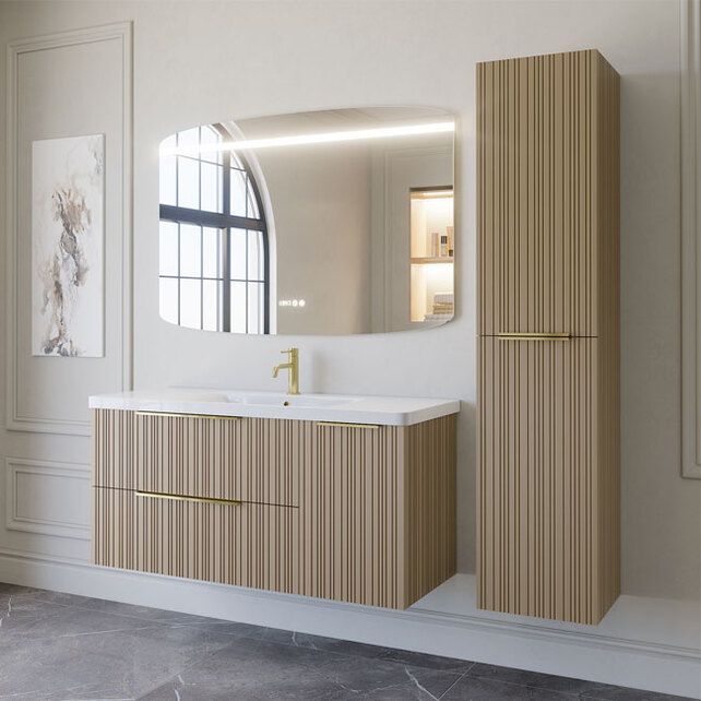 Приобрести caprigo тумба с раковиной rain 120 см, правая, мокко