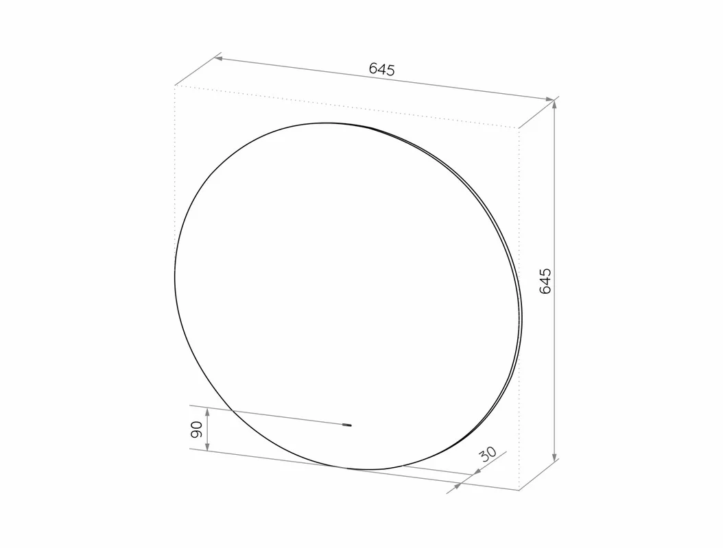 Приобрести continent зеркало с подсветкой ajour 65х65 см, белое
