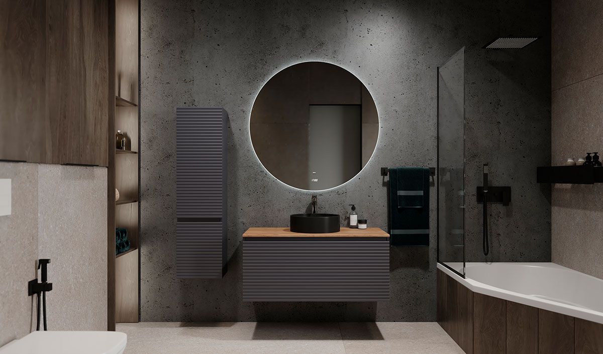 Приобрести jorno тумба подвесная cossety 100 см со столешницей, антрацит