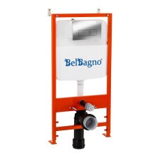 BelBagno Инсталляция для подвесного унитаза с клавишей смыва, хром BB026/BB041CR