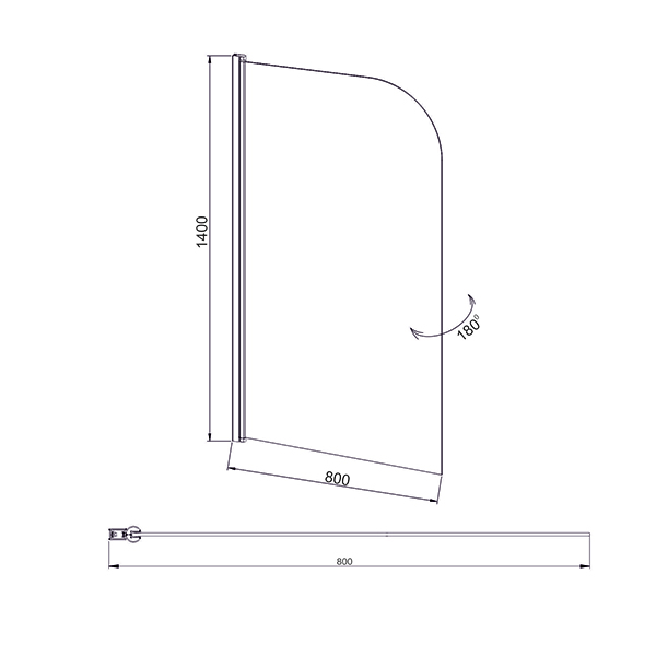 Приобрести mirsant шторка для ванной eco 1 80х140 см, ут000042514
