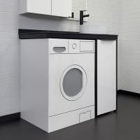 Приобрести сomforty тумба со столешницей и раковиной "лозанна-100" под стиральную машину, белый глянец