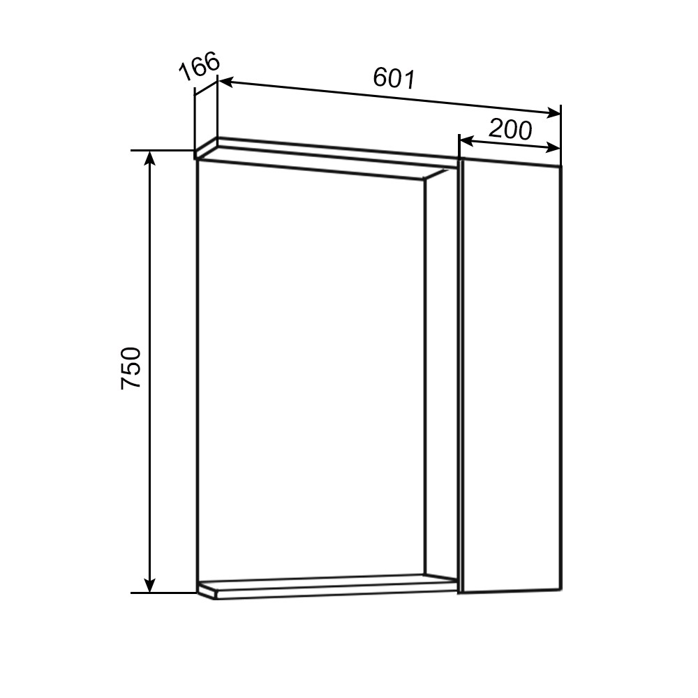 Приобрести зеркало шкаф sydney 60 см. универсальный