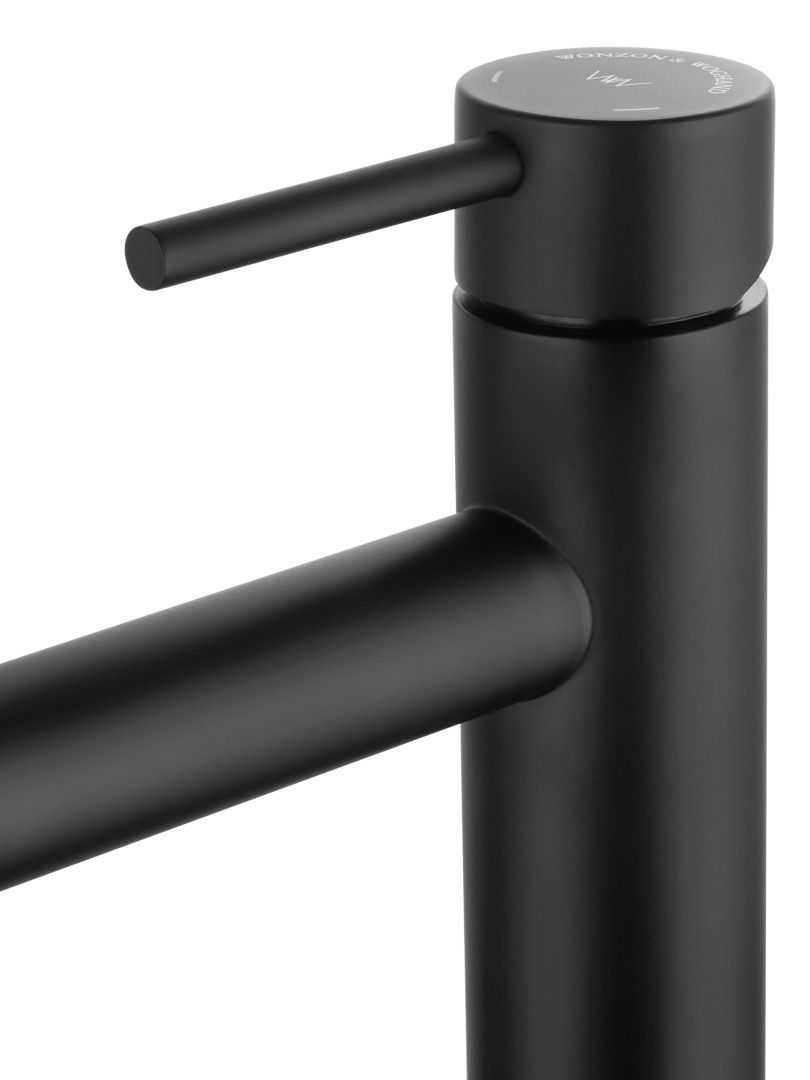 Приобрести смеситель для раковины высокий wonzon & woghand, черный матовый (ww-h1064-mb)