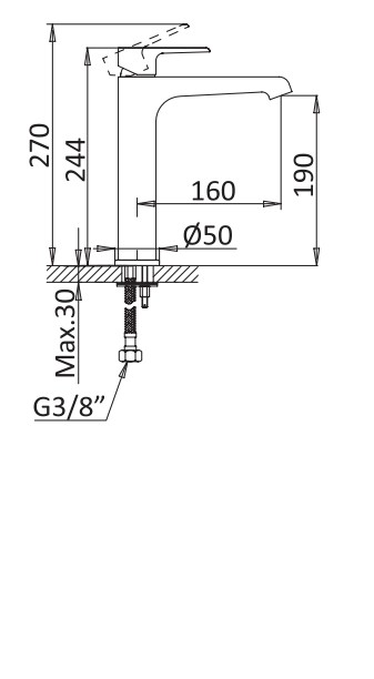 Приобрести cezares смеситель для раковины nautic высокий, черный матовый