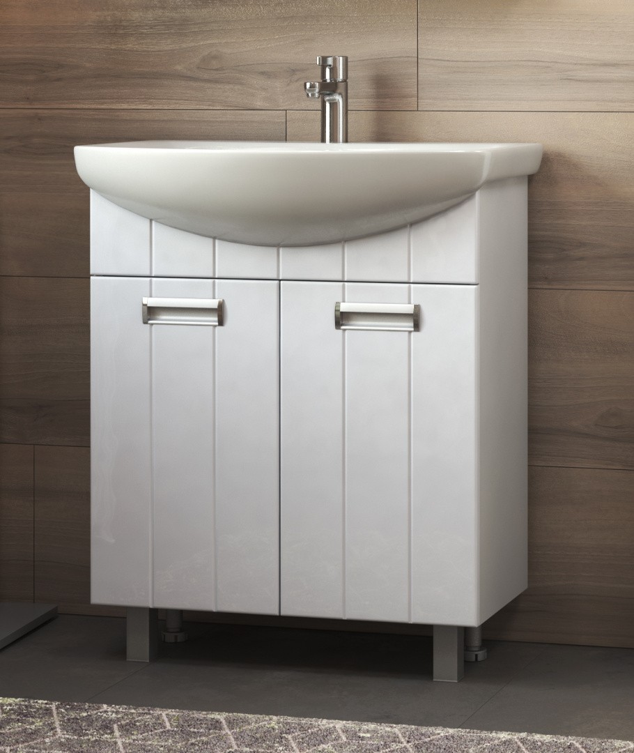 Приобрести vigo тумба с раковиной diana 60см, 2 дверцы, напольная, белая tn.dia.bal.60.2d