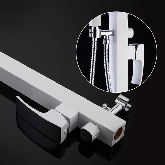 Приобрести gappo смеситель для ванны g3007-8 напольный. белый/хром 92037