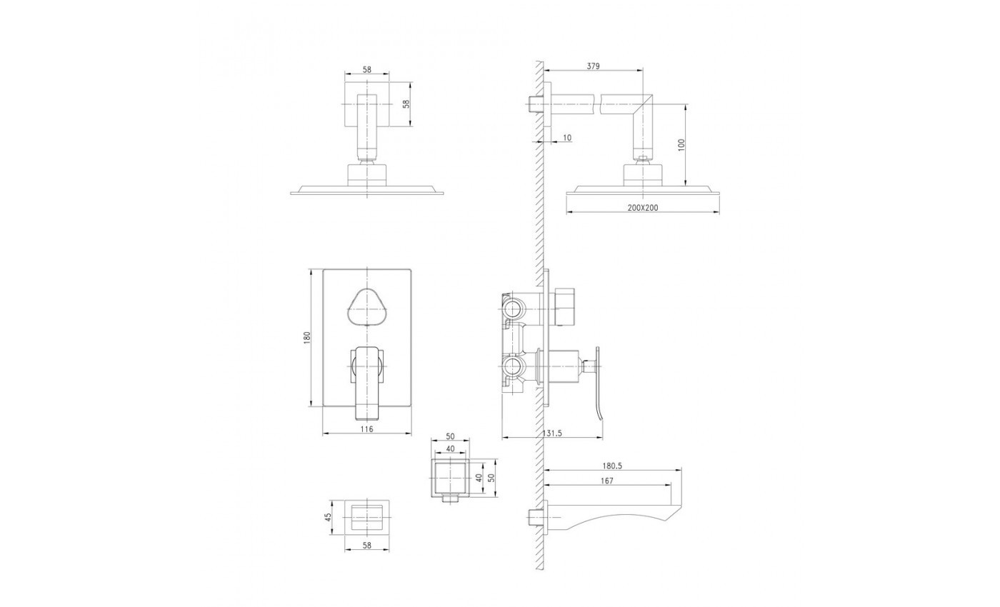 Приобрести lemark душевая система contest, скрытый монтаж, хром lm5822cw