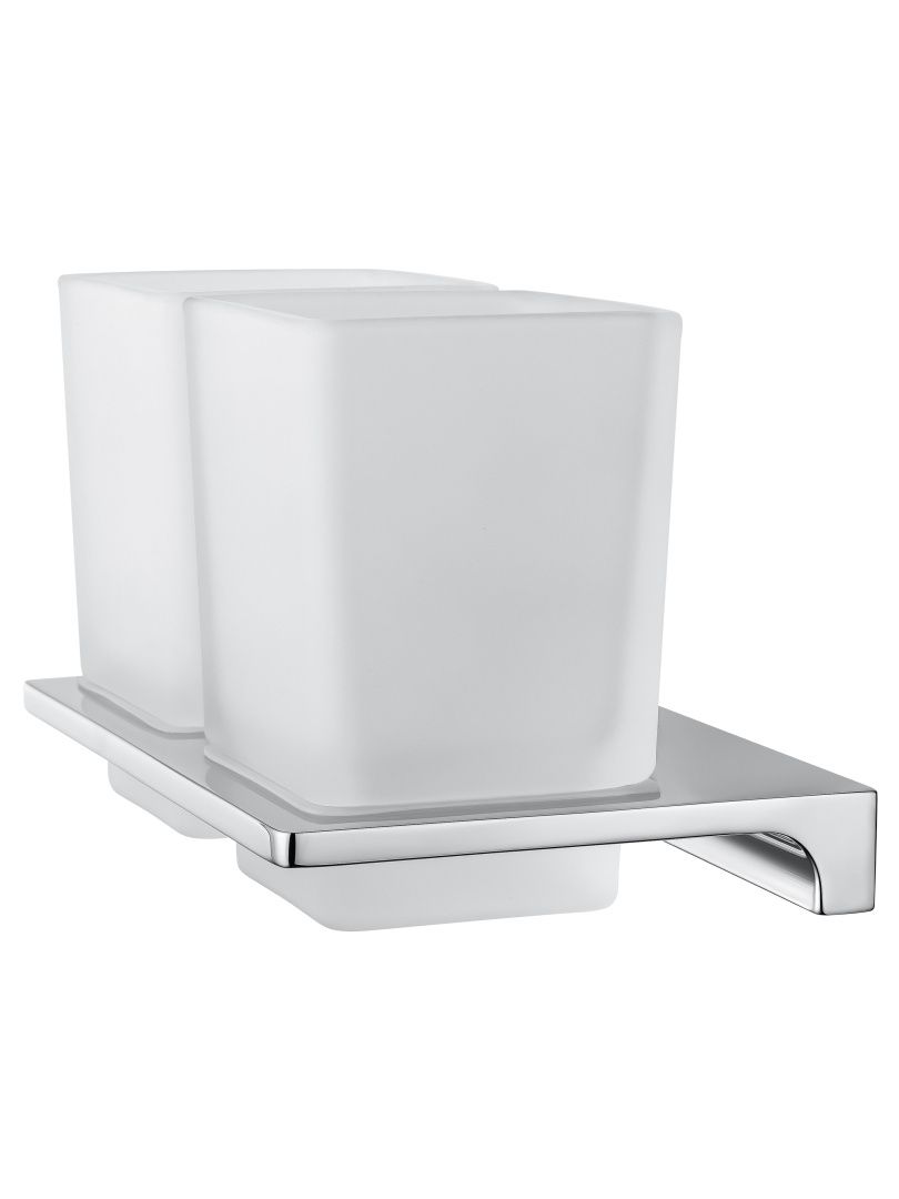 Приобрести два стакана для зубных щеток с держателем wonzon & woghand eclipse, хром (ww-9128)