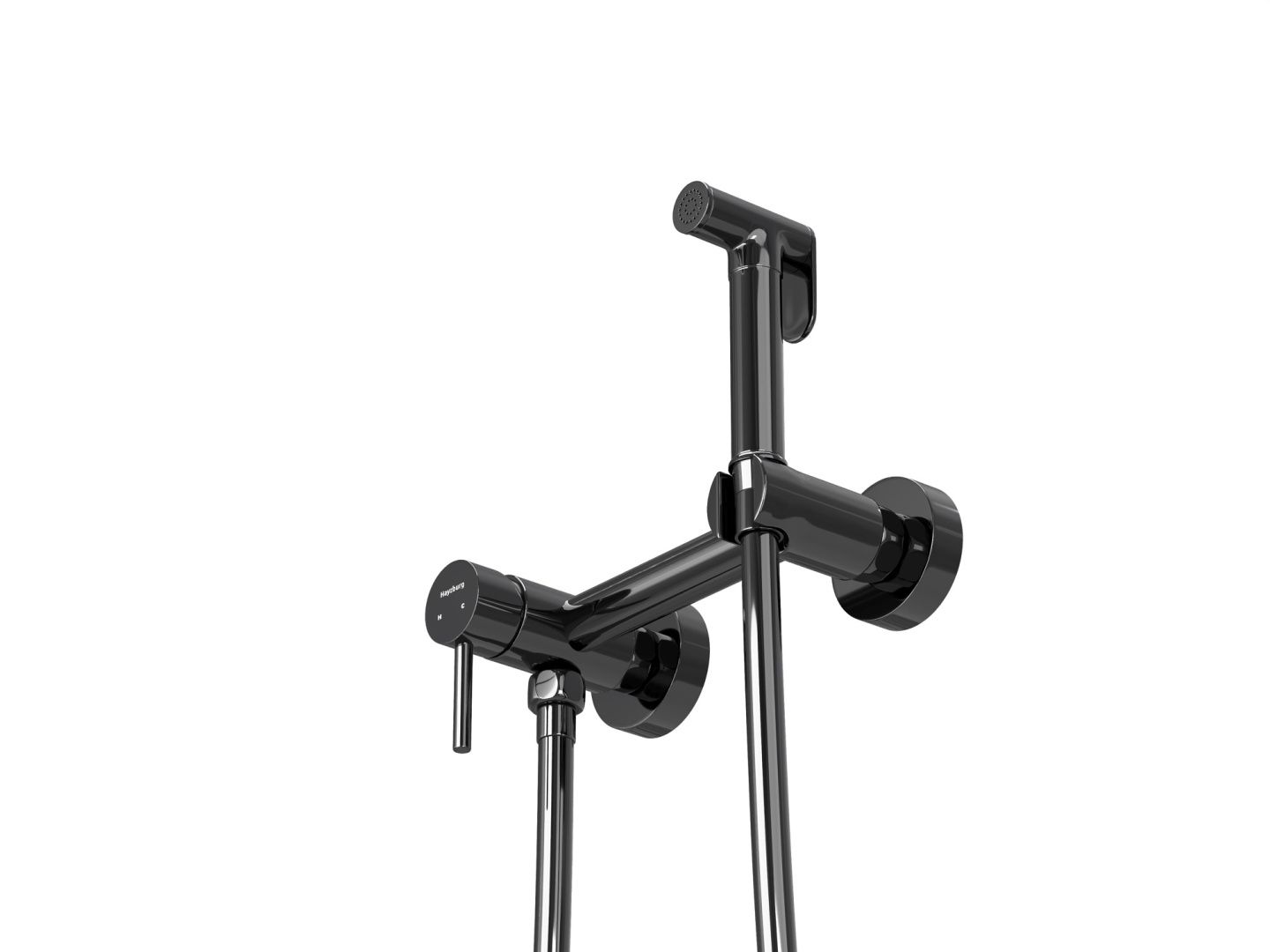 Приобрести hayzburg смеситель с гигиеническим душем, черный хром hb-2006bch