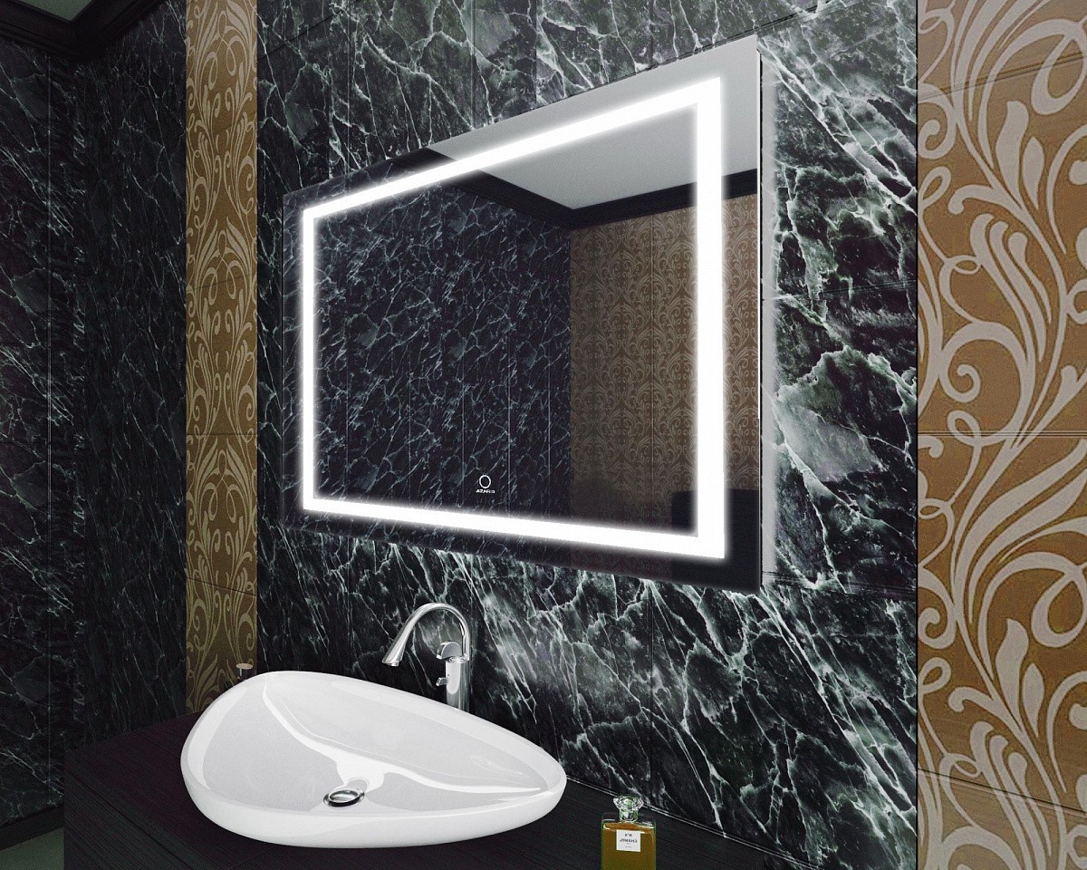 Приобрести azario зеркало 100х70 см, белый, сенсорный выключатель, диммер, az-z-047cs