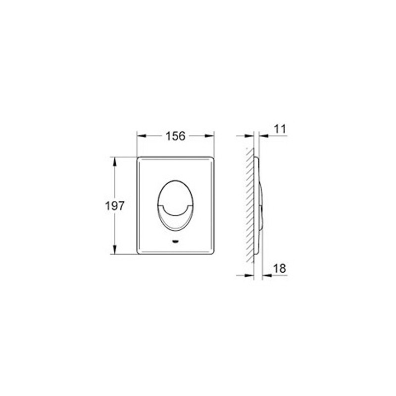 Приобрести grohe клавиша смыва skate air, хром 38505000