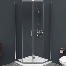 Ограждение душевое BelBagno Uno 90x90, пентагональное UNO-195-P-2-90-C-Cr