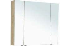 Aquanet Зеркальный шкаф Алвита new 90 см, дуб веллингтон белый