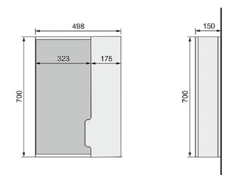 Приобрести jorno зеркало шкаф moduo slim 60 см, с подсветкой, белое