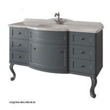 Caprigo Тумба с раковиной IMPERIO 140 см, черная, эмаль