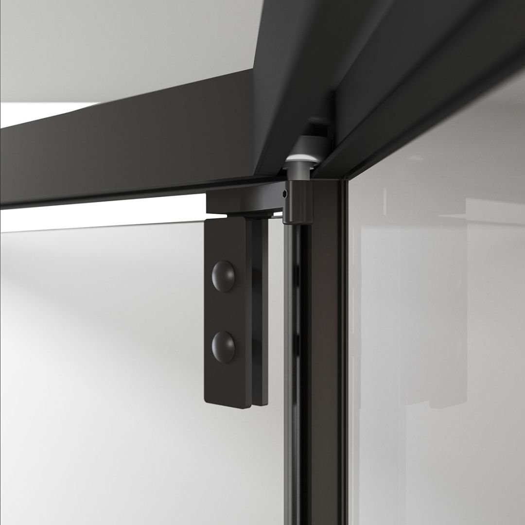 Приобрести vincea душевое ограждение show 100х100 см, прозрачное, черное vsp1-4sh100clb