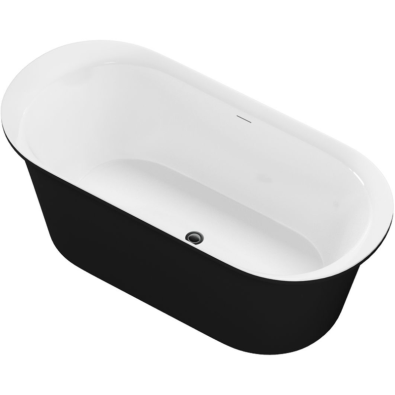 Приобрести aquanet акриловая ванна family smart 170x78 см, черная, глянцевая 88778 gloss finish