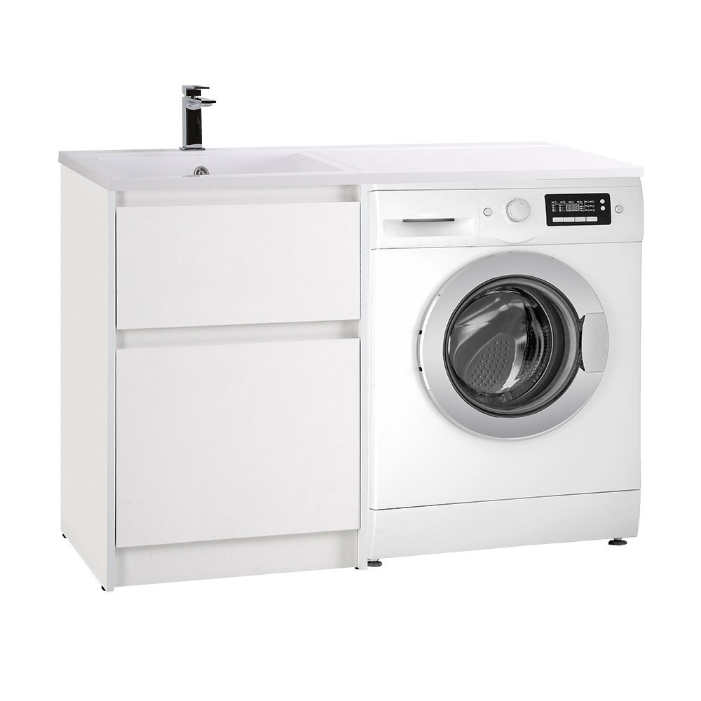 Приобрести belbagno тумба с раковиной kraft 120 см, напольная kraft-lvd-58/120-l bianco opaco, белая раковина