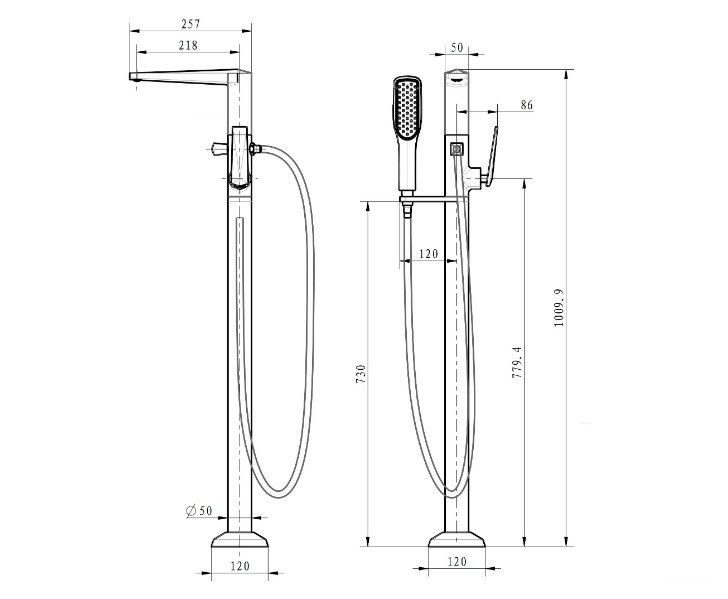 Приобрести boheme смеситель для ванны venturo, напольный, черный\золото 389-b