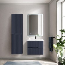 Cezares Тумба подвесная с раковиной DUET 60 см Grafito, графит DUET-600-2C-SO-GR-P