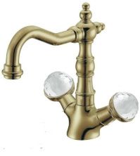 Boheme Смеситель для раковины Medici Presente, высокий, бронза\кристаллы 312-SW