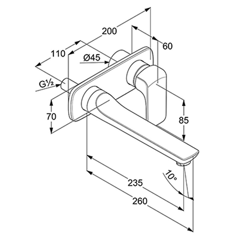 Приобрести kludi смеситель для раковины ameo, 200мм, хром 412440575