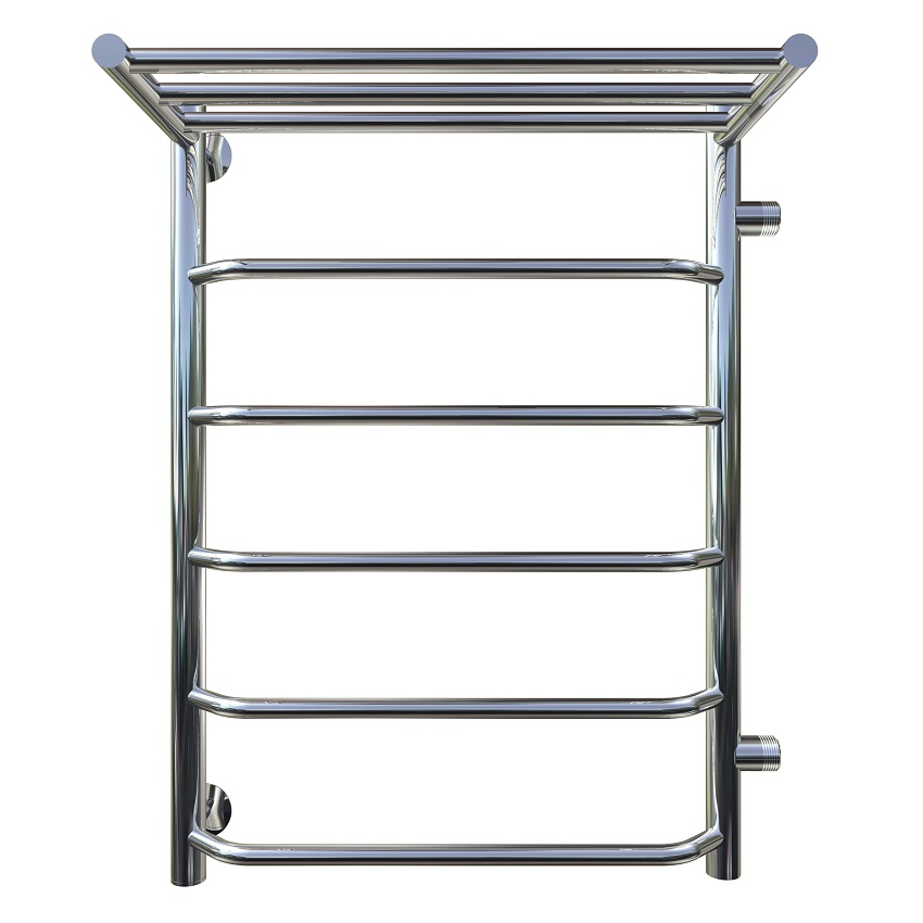 Приобрести тругор водяной полотенцесушитель браво п6 400х800 мм r с полкой и боковым подводом, хром 00-00017294